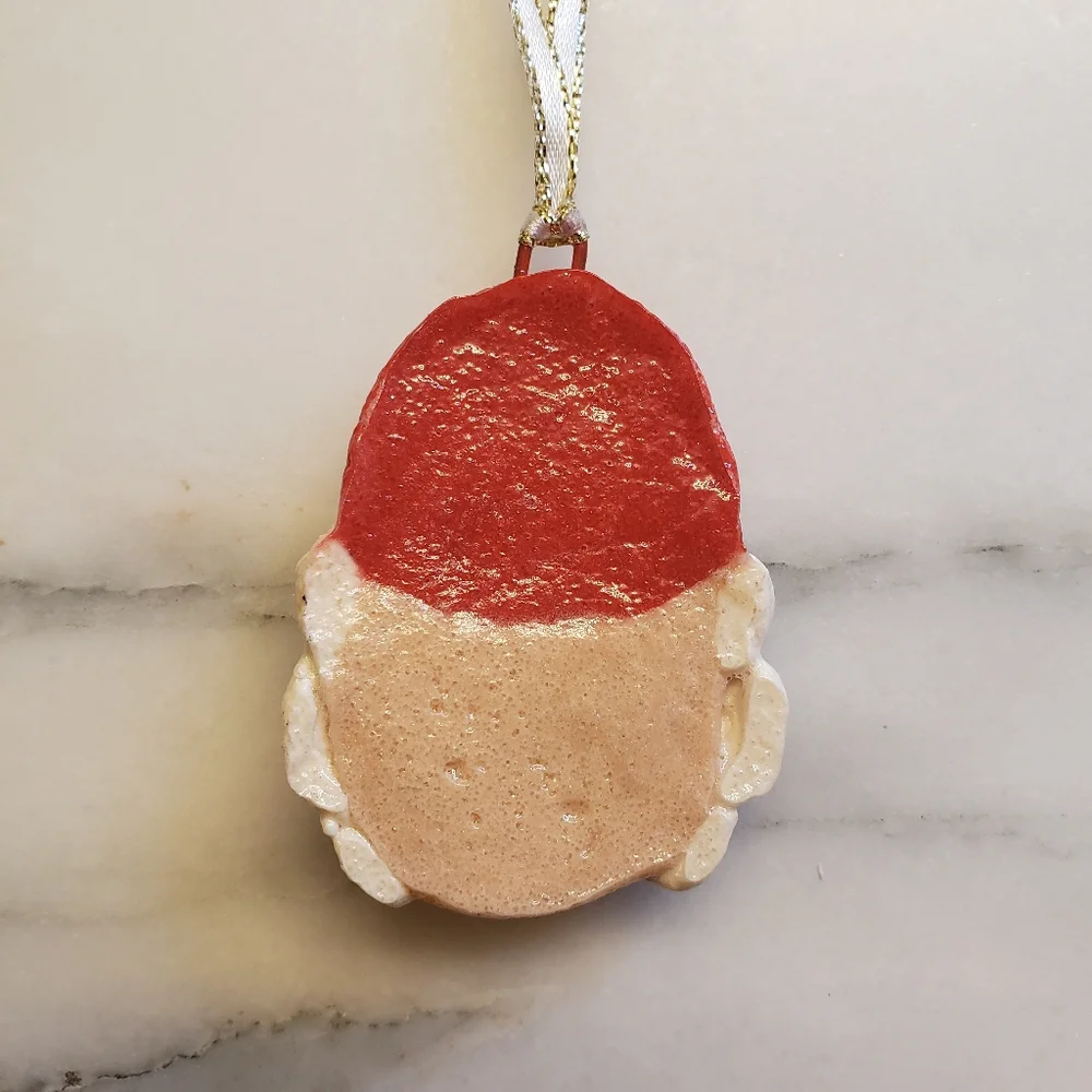 New Handmade Salt Dough Mrs. Claus Ornament